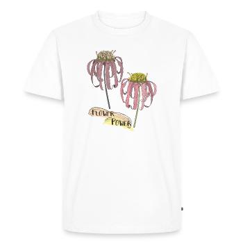 Échinacée, échinacée - T-shirt Premium bio Homme - blanc - Devant - Nico (187cm)