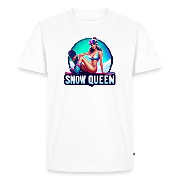 Snow Queen Winter Sports Illustration - Men's Premium Organic T-Shirt - white - Front - Nico (187cm)