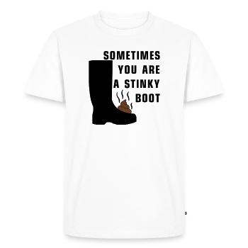 Sometimes you are a stinky boot - Men's Premium Organic T-Shirt - white - Front - Nico (187cm)
