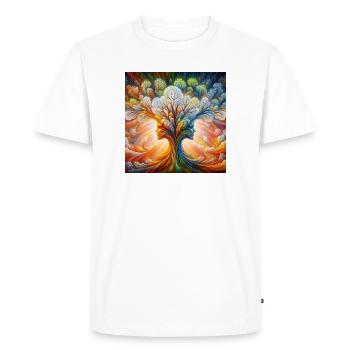 Arbre de Vie - T-shirt Premium bio Homme - blanc - Devant - Nico (187cm)