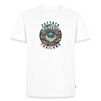 Design de voyage à Pattaya en Thaïlande - T-shirt Premium bio Homme - blanc - Devant - Nico (187cm)