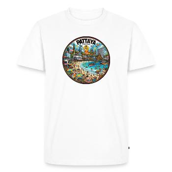Design de la ville de Pattaya en Thaïlande - T-shirt Premium bio Homme - blanc - Devant - Nico (187cm)