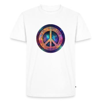 Signe de paix cosmique - T-shirt Premium bio Homme - blanc - Devant - Nico (187cm)