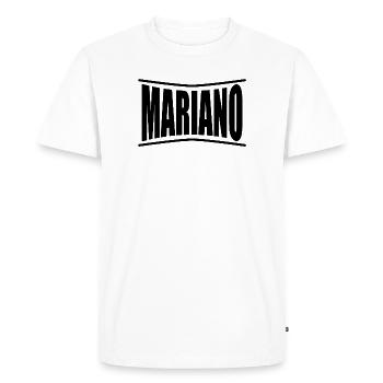 Mariano t-shirt t-shirt idée cadeau - T-shirt Premium bio Homme - blanc - Devant - Nico (187cm)