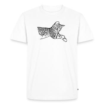 Cat Black Kitten Kitten - Men's Premium Organic T-Shirt - white - Front - Nico (187cm)