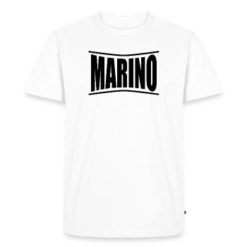 Idée cadeau t-shirt t-shirt Marino - T-shirt Premium bio Homme - blanc - Devant - Nico (187cm)