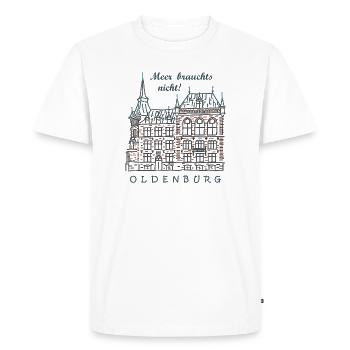 Oldenburg, Old Town, Germany Drawing - Men's Premium Organic T-Shirt - white - Front - Nico (187cm)
