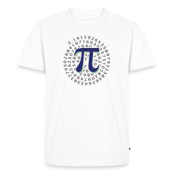 Pi Day - Bonne journée Pi - T-shirt Premium bio Homme - blanc - Devant - Nico (187cm)