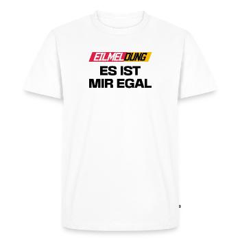 Je me fiche de l’affirmation indifférente - T-shirt Premium bio Homme - blanc - Devant - Nico (187cm)