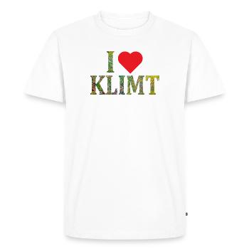 t-shirt J’aime Klimt t-shirt idée cadeau - T-shirt Premium bio Homme - blanc - Devant - Nico (187cm)