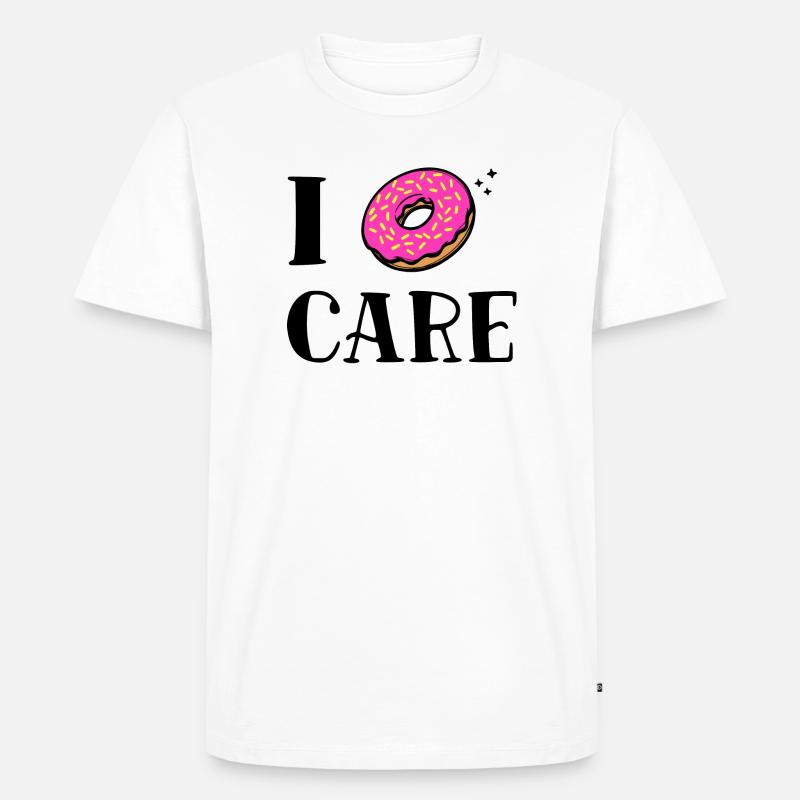 Is Mir Egal Witzig Donut Statement - Männer Premium Bio T-Shirt - Weiß