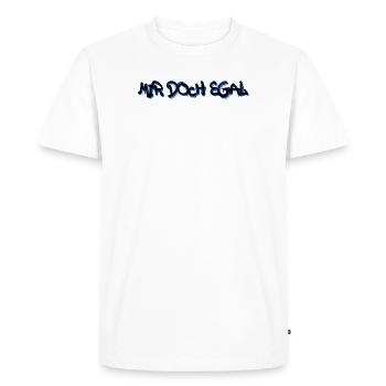 Je m’en fous Statement Attitude Chill - T-shirt Premium bio Homme - blanc - Devant - Nico (187cm)