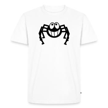 Araignée riant - T-shirt Premium bio Homme - blanc - Devant - Nico (187cm)
