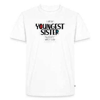 Sœur cadette - T-shirt Premium bio Homme - blanc - Devant - Nico (187cm)