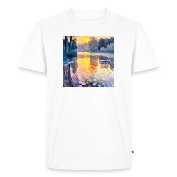 Water Lilies Impressionism - Men's Premium Organic T-Shirt - white - Front - Nico (187cm)