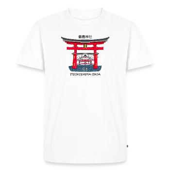 Sanctuaire d’Itsukushima, Miyajima, Hiroshima. Japon - T-shirt Premium bio Homme - blanc - Devant - Nico (187cm)