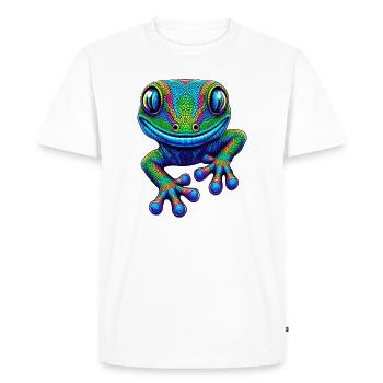 Gecko - T-shirt Premium bio Homme - blanc - Devant - Nico (187cm)