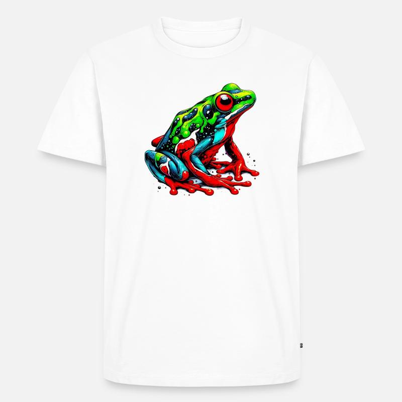 Frosch - Männer Premium Bio T-Shirt - Weiß