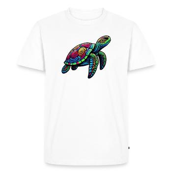 Tortue marine - T-shirt Premium bio Homme - blanc - Devant - Nico (187cm)