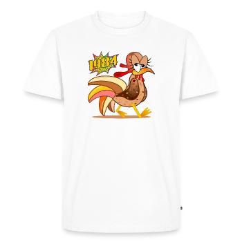 42 Years Old - Chickens Birthday 1984 - Men's Premium Organic T-Shirt - white - Front - Nico (187cm)