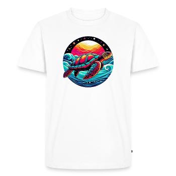 Tortue marine - T-shirt Premium bio Homme - blanc - Devant - Nico (187cm)