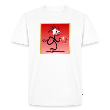 Handball sport Handball - T-shirt Premium bio Homme - blanc - Devant - Nico (187cm)