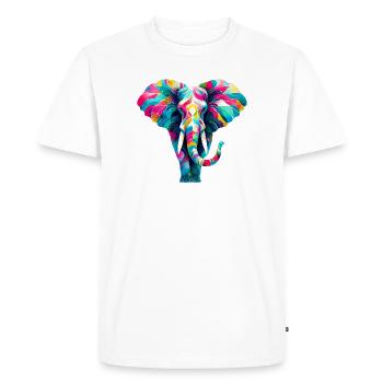 Elephant - Men's Premium Organic T-Shirt - white - Front - Nico (187cm)