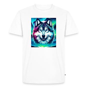 Wolf Husky Dog - Men's Premium Organic T-Shirt - white - Front - Nico (187cm)