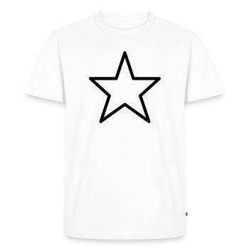 Icône de contour d’étoile - T-shirt Premium bio Homme - blanc - Devant - Nico (187cm)
