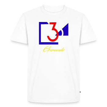 Gironde - T-shirt Premium bio Homme - blanc - Devant - Nico (187cm)