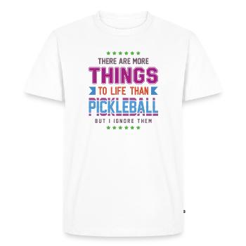 Le pickleball - T-shirt Premium bio Homme - blanc - Devant - Nico (187cm)