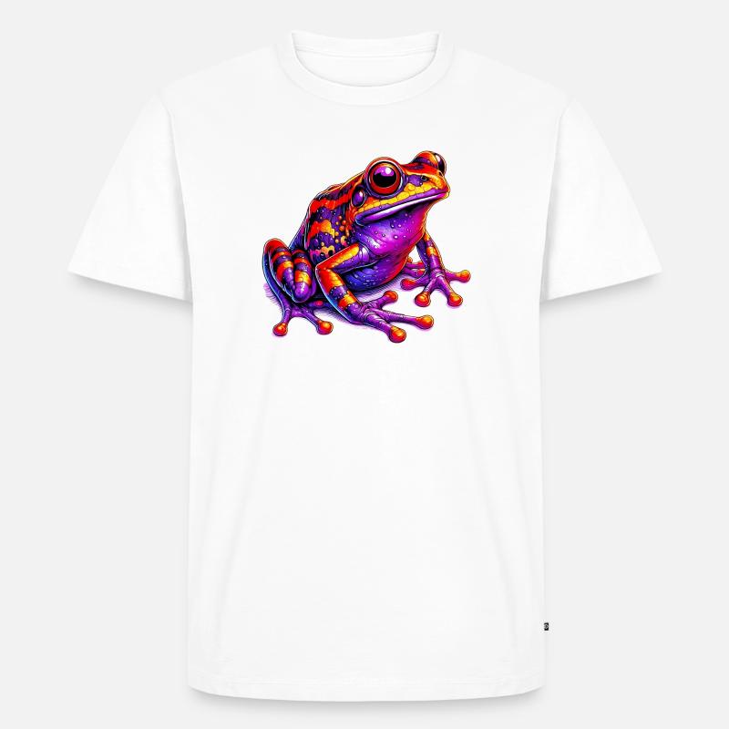 Frosch - Männer Premium Bio T-Shirt - Weiß