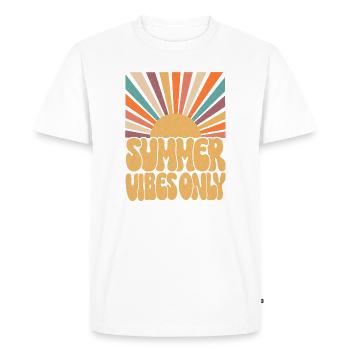 Ambiance estivale uniquement - T-shirt Premium bio Homme - blanc - Devant - Nico (187cm)