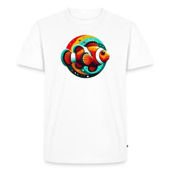 Poisson-clown - T-shirt Premium bio Homme - blanc - Devant - Nico (187cm)