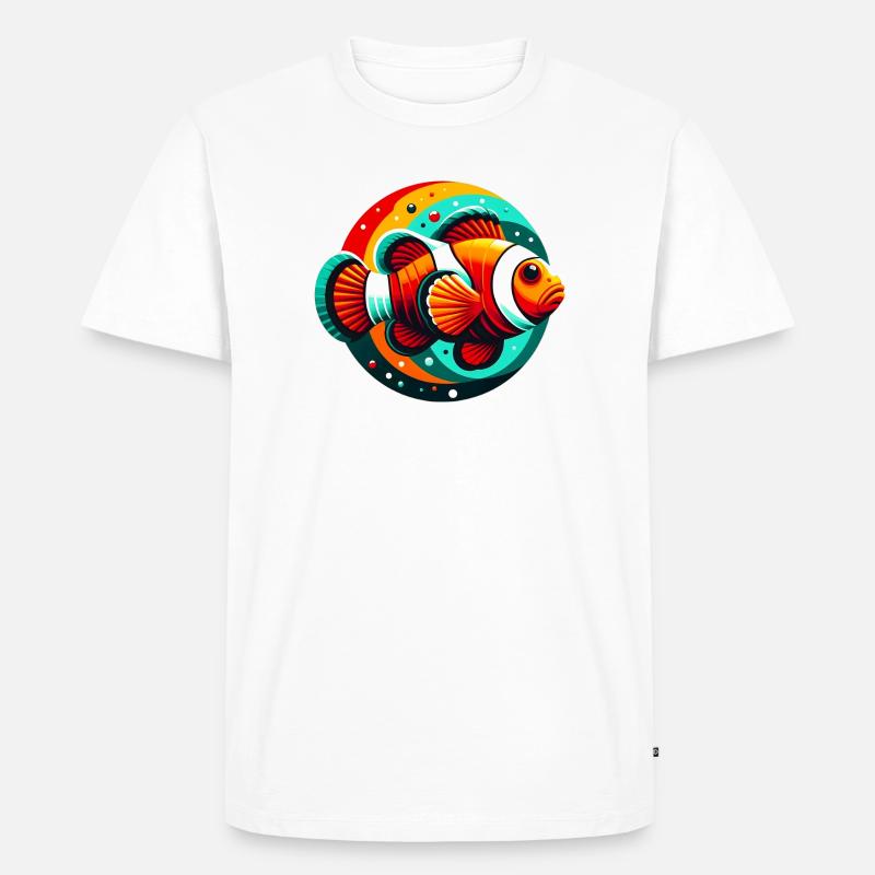 Clownfisch - Männer Premium Bio T-Shirt - Weiß