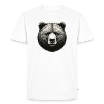 Ours - T-shirt Premium bio Homme - blanc - Devant - Nico (187cm)
