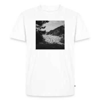 Beach Access West Beach Prerow Baltic Sea Darß Poster - Men's Premium Organic T-Shirt - white - Front - Nico (187cm)