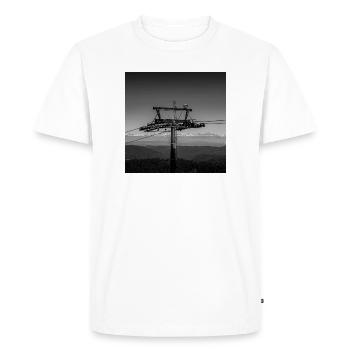 Cable car pillar Feldberg Black Forest Poster Berg - Men's Premium Organic T-Shirt - white - Front - Nico (187cm)