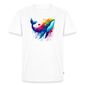 Baleine - T-shirt Premium bio Homme - blanc - Devant - Nico (187cm)
