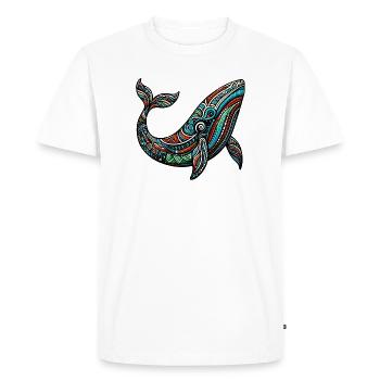 Baleine - T-shirt Premium bio Homme - blanc - Devant - Nico (187cm)