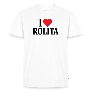 t-shirt I love Rolita t-shirt gift idea - Men's Premium Organic T-Shirt - white - Front - Nico (187cm)