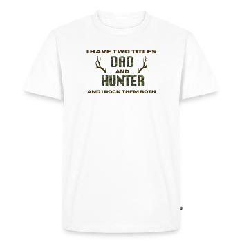 Sort de chasseur - T-shirt Premium bio Homme - blanc - Devant - Nico (187cm)
