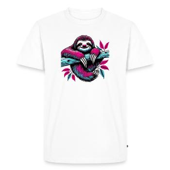 Paresse - T-shirt Premium bio Homme - blanc - Devant - Nico (187cm)
