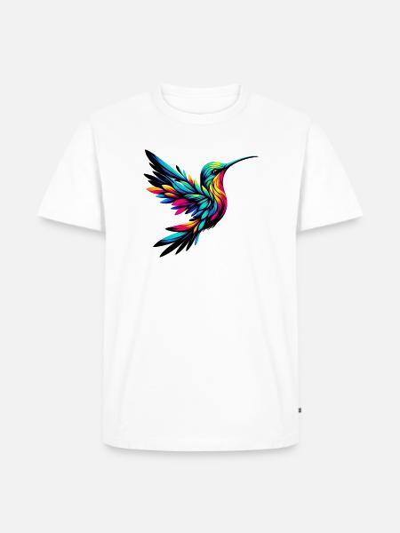 Hummingbird - Men's Premium Organic T-Shirt - white