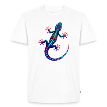 Gecko - T-shirt Premium bio Homme - blanc - Devant - Nico (187cm)