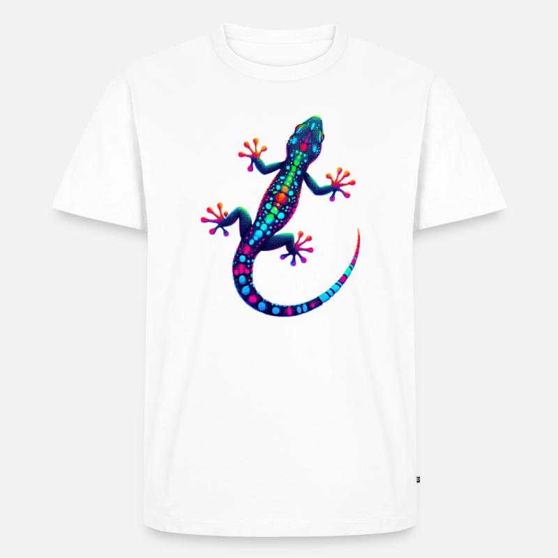 Gecko - Männer Premium Bio T-Shirt - Weiß