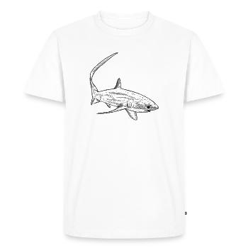 Thresher Shark - Men's Premium Organic T-Shirt - white - Front - Nico (187cm)