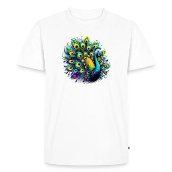 Paon - T-shirt Premium bio Homme - blanc - Devant - Nico (187cm)