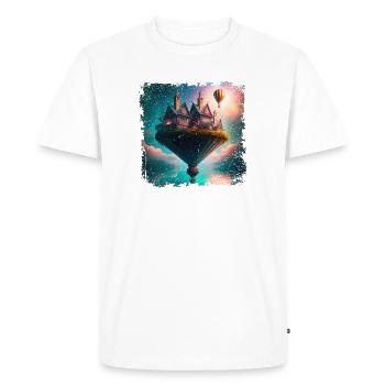 Fantasy floating village - Men's Premium Organic T-Shirt - white - Front - Nico (187cm)