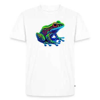 Grenouille - T-shirt Premium bio Homme - blanc - Devant - Nico (187cm)